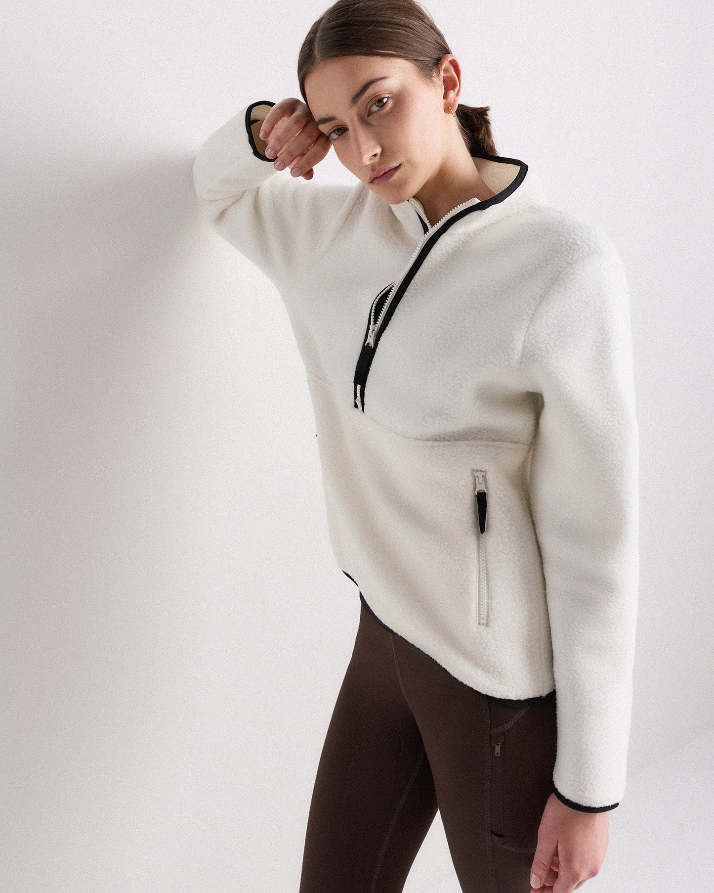 Sherpa Half-Zip Jacket - XS / Deep Navy/Spa Blue