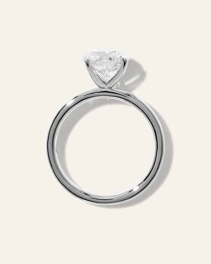 Lab Grown Diamond Round Comfort Fit Engagement Ring - 2.5ct - 4 / Yellow Gold