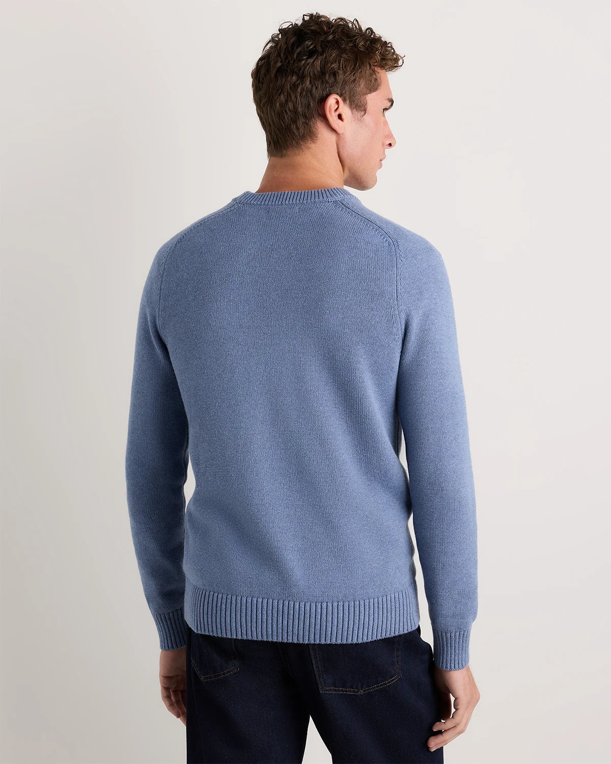 100% Organic Cotton Crewneck Sweater - S / Speckled Beige