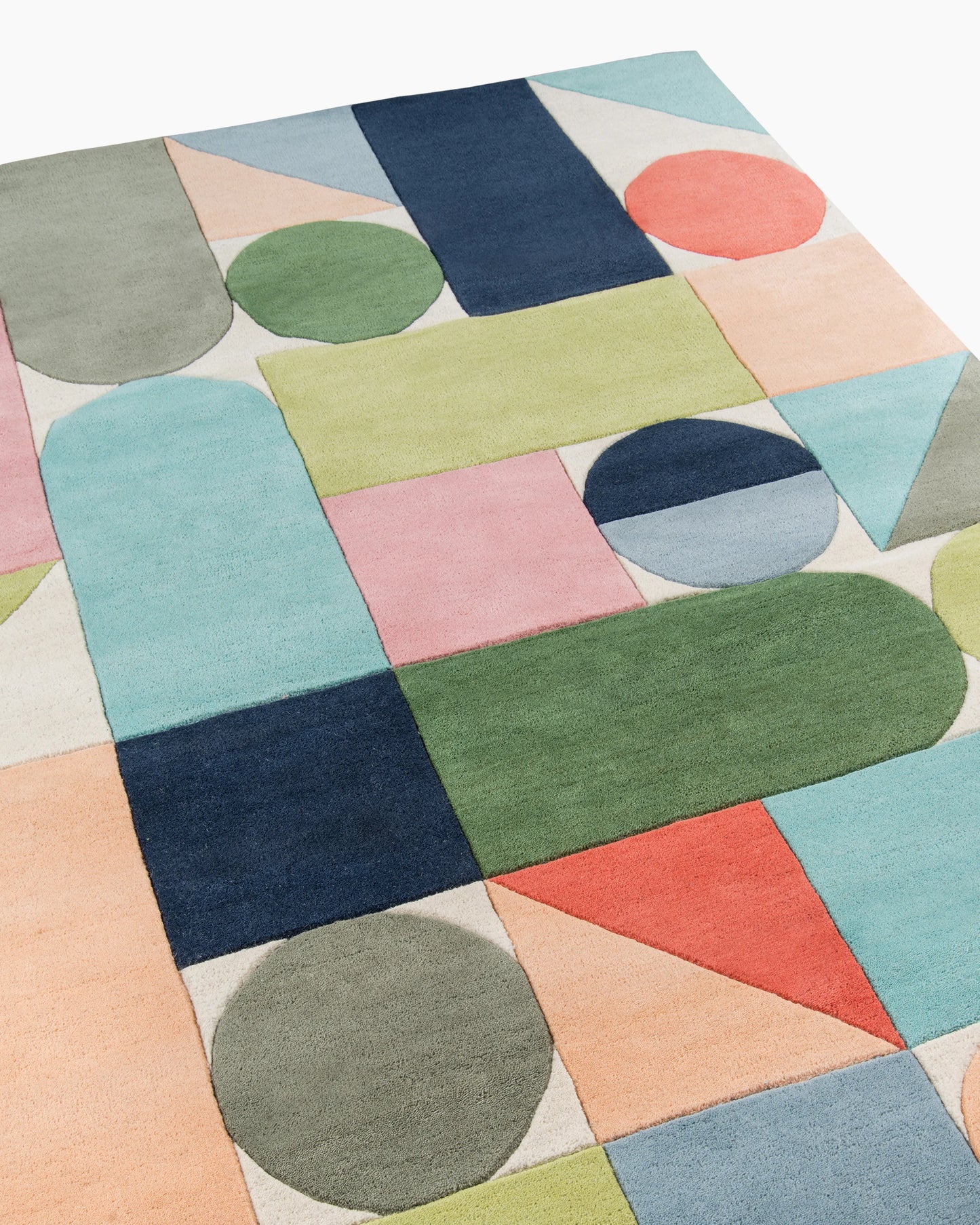 Bold Shapes Hand-Tufted Wool Rug - 3'6" x 5'6" / Multi