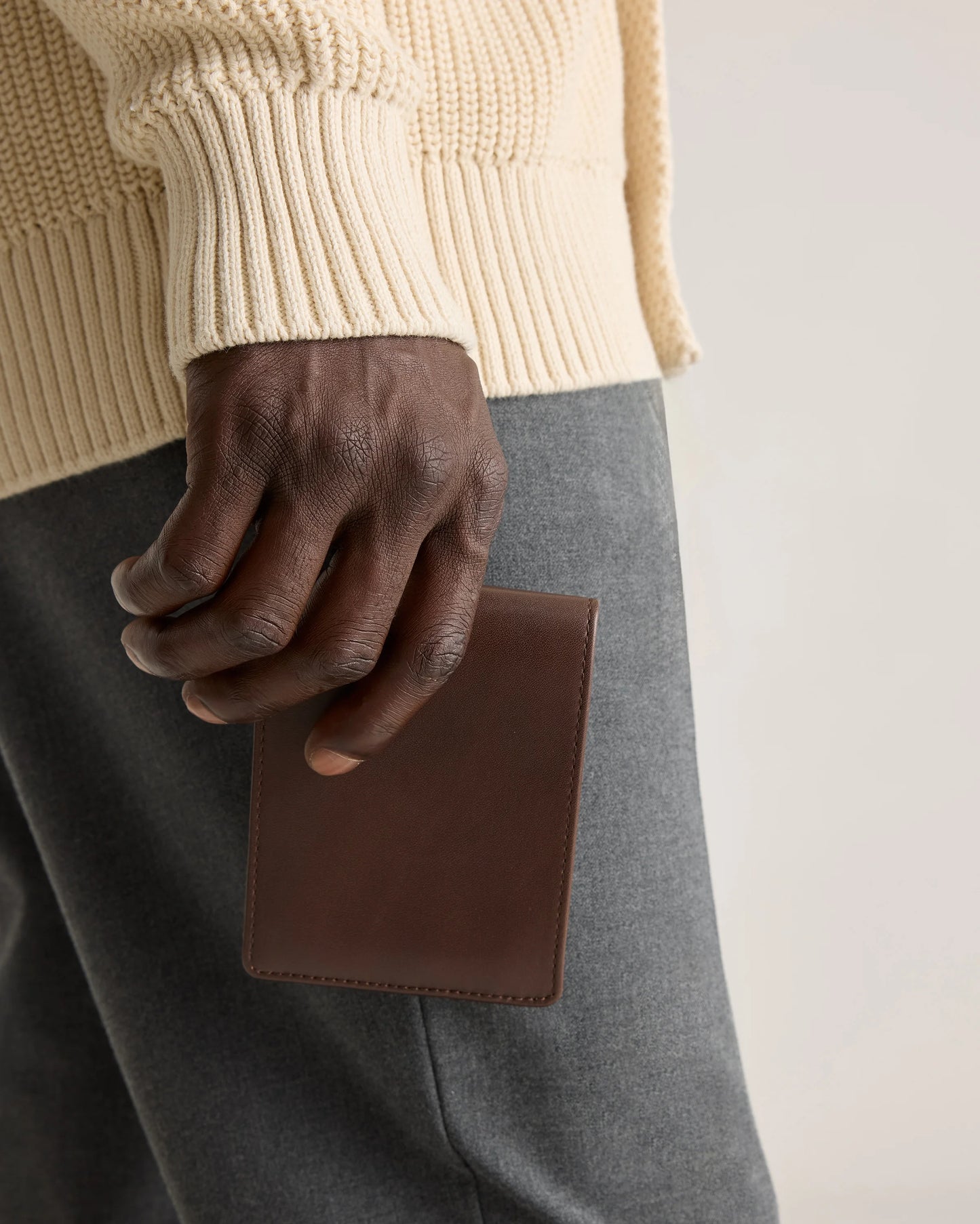 Italian Leather Bifold Wallet - One Size / Black