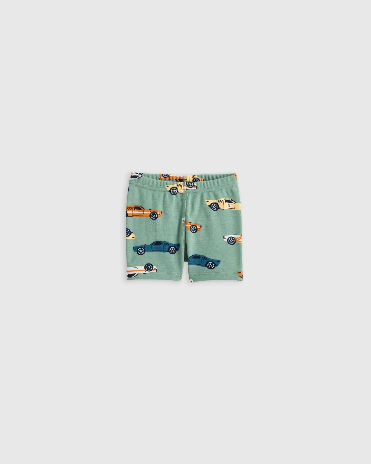 100% Organic Cotton Short Sleeve and Shorts Pajama Set - 12-18M / Navy Stripe