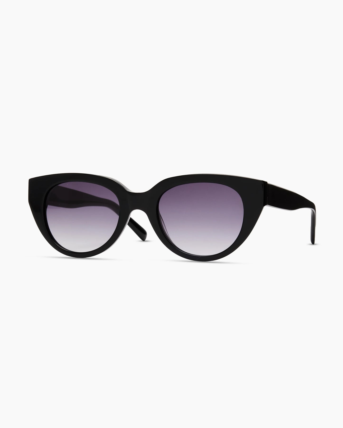 Capri Polarized Acetate Sunglasses - Standard / Black with Grey Gradient lens