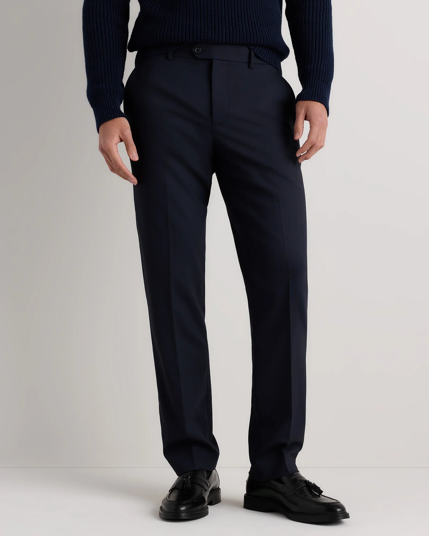 Stretch Wool Dress Pants - Straight - 30X30 / Black