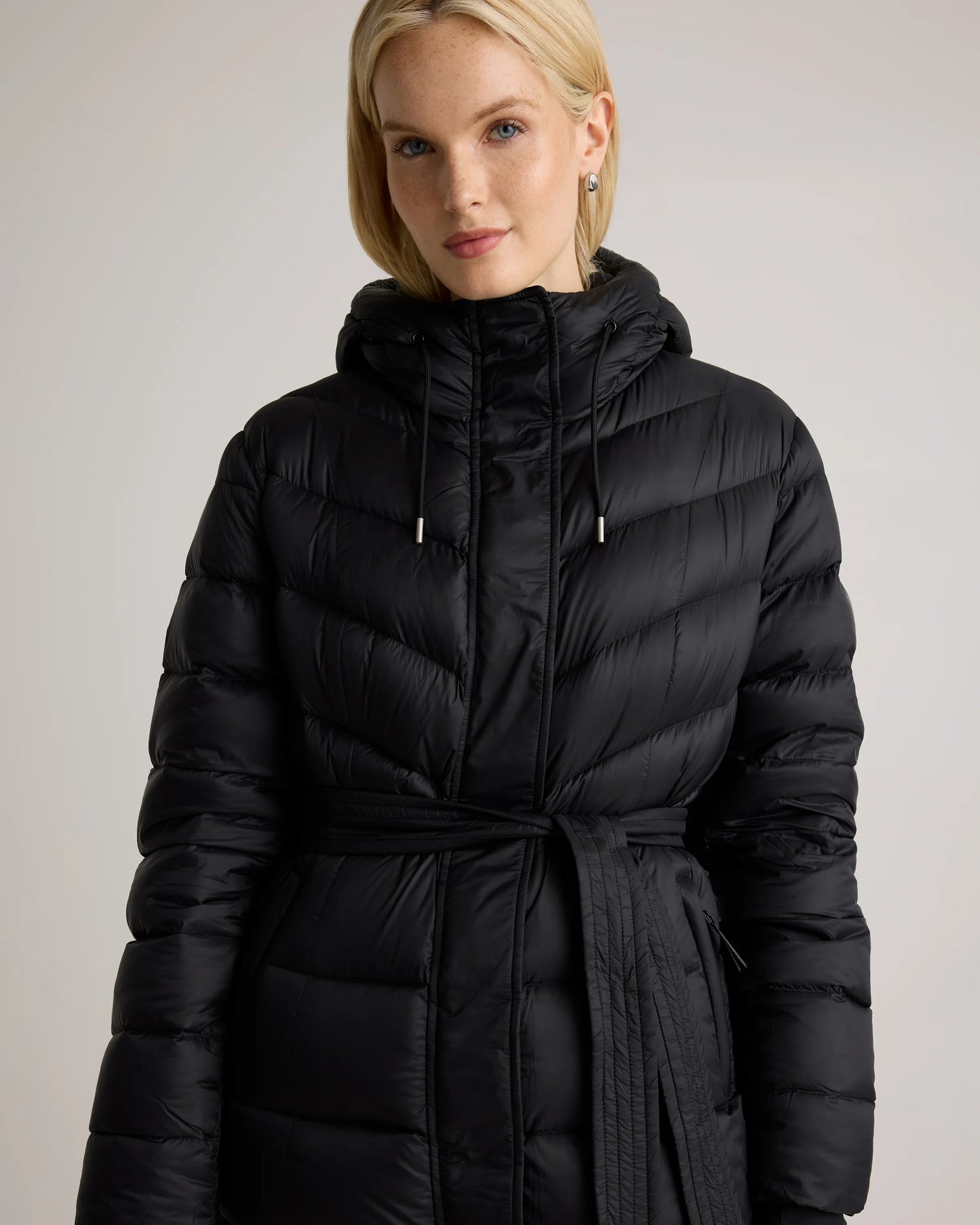 Responsible Down Belted Puffer Maxi Coat - XS / Morel Grey