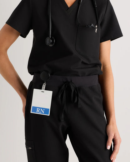 AeraFlex Scrub Joggers - XS / Bold Black