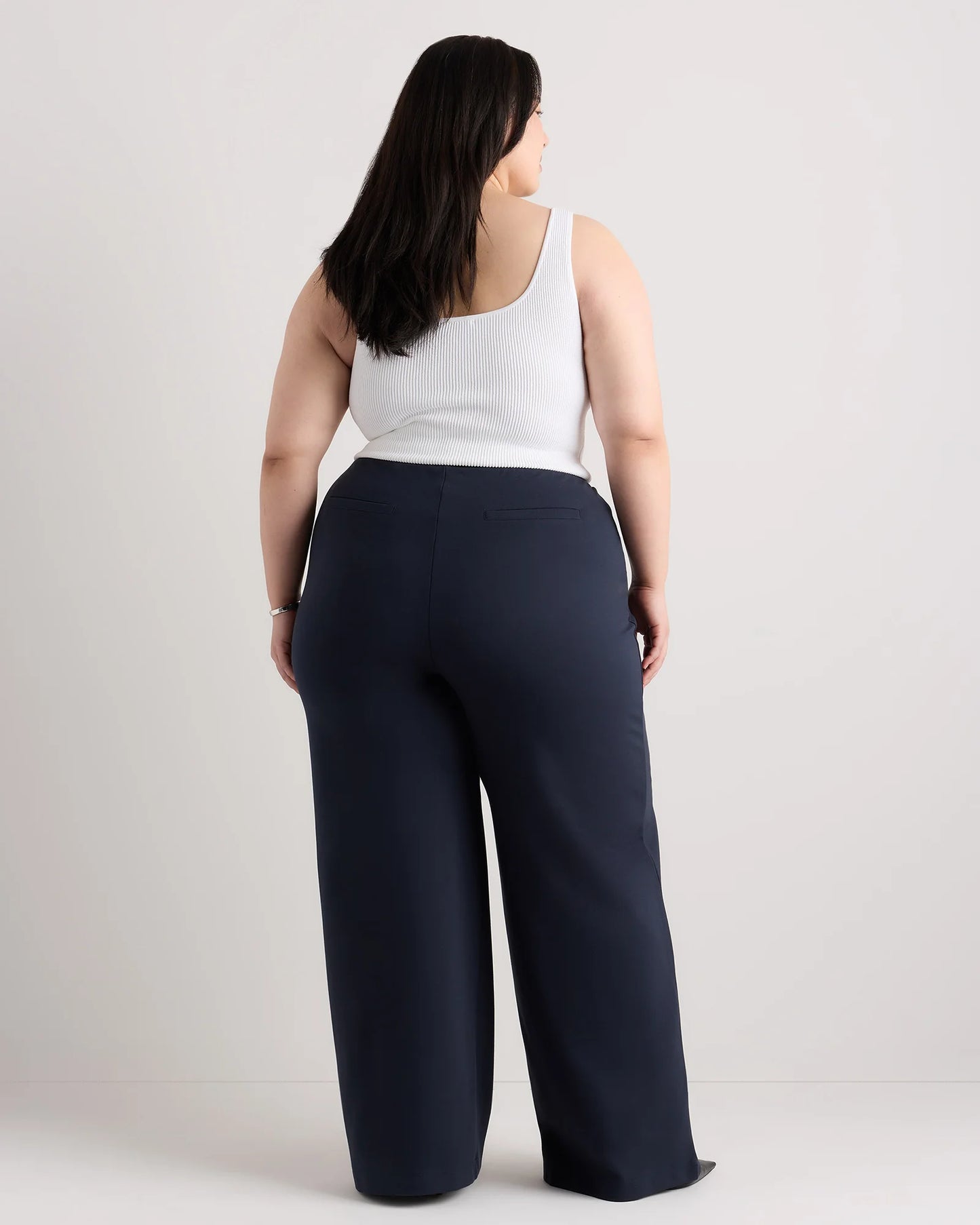 Ultra-Stretch Ponte Wide Leg Pants - 1X / Black