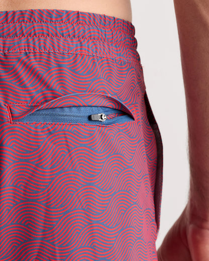 Italian Swim Trunks - 5.5" - XS / Navy Diamond Geo