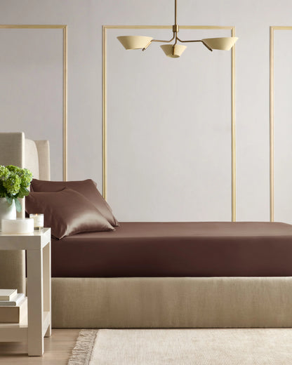 Signature Giza Cotton Sateen Fitted Sheet Set - Twin / Mineral