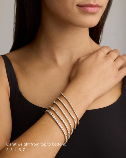 14K Gold Lab Grown Diamond Tennis Bracelet - 3ctw - 6.5" / Yellow Gold