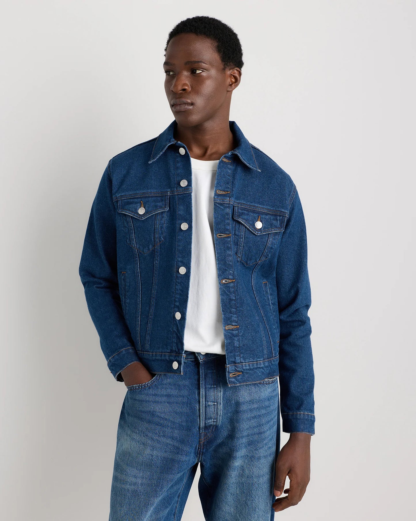 Comfort Stretch Denim Jacket - S / Dark Indigo