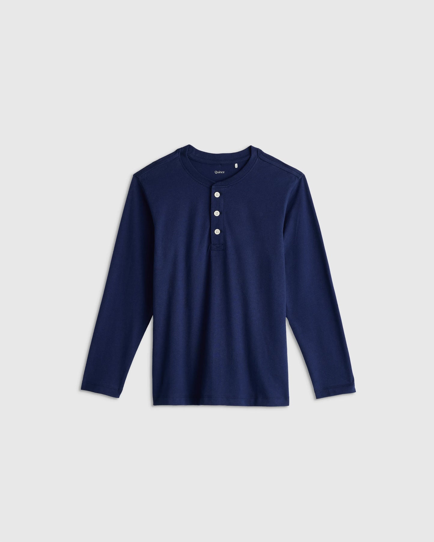 100% Organic Cotton Long Sleeve Henley Tee - 2T / Oatmeal Stripe