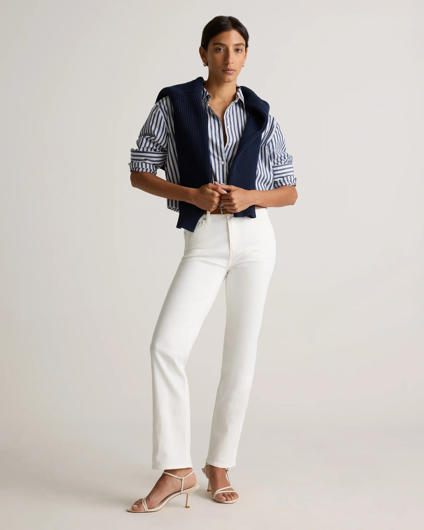 Bella Stretch Straight Jeans - 24 / Twilight Blue Fray
