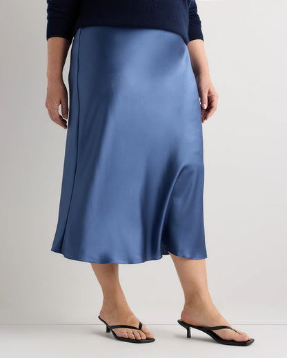 100% Washable Silk Skirt - 1X / Wine Tasting Red