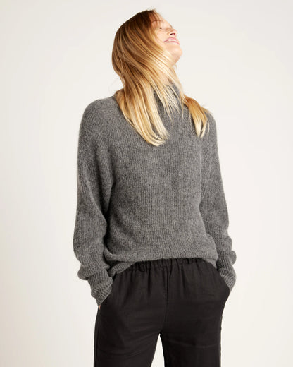 Baby Alpaca-Wool Turtleneck - XS / Light Grey