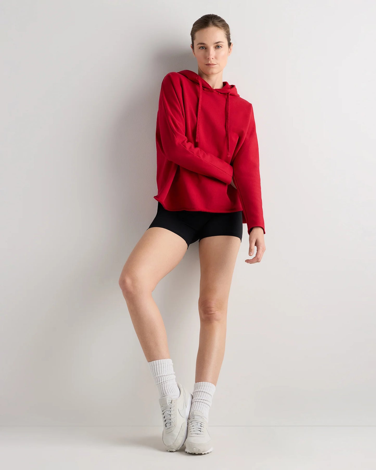Organic French Terry Hoodie - XS / Ruby Red