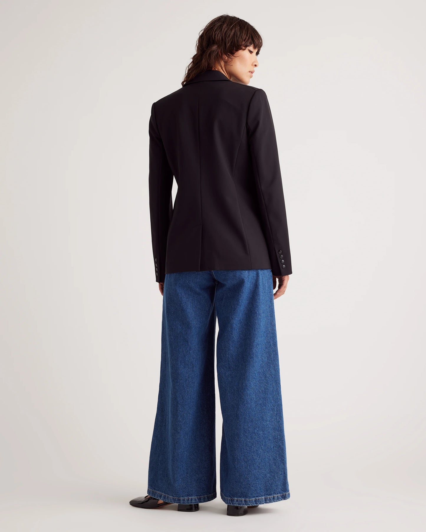 Scuba Single-Breasted Convertible Blazer - XS / True Black