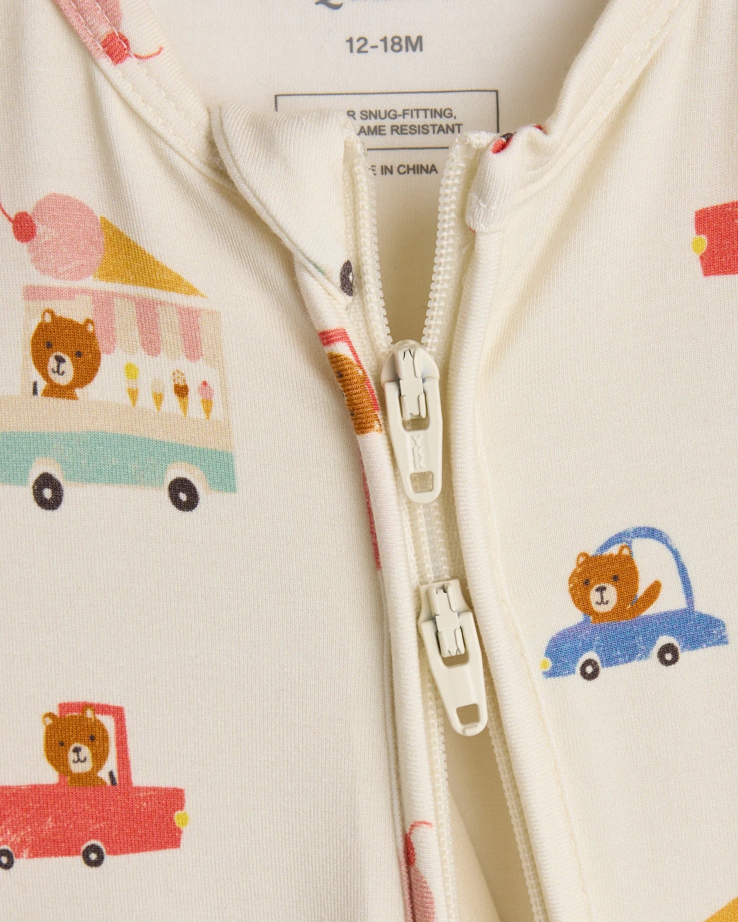 Bamboo Footie Pajama - 0-3M / Ice Cream Bears