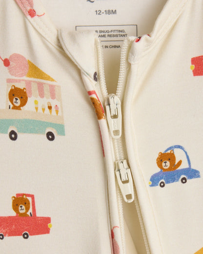 Bamboo Footie Pajama - 0-3M / Ice Cream Bears