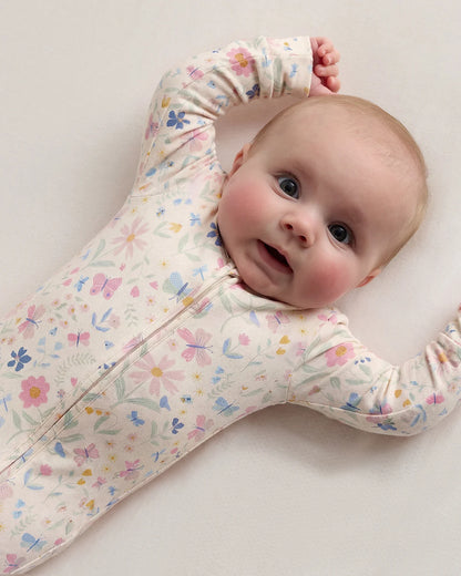 Bamboo One Piece Pajama - 0-3M / Wildflower Dreams