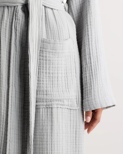 Soft Layered Turkish Cotton Robe - XS / White