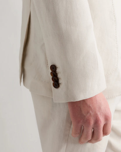 100% European Linen Tailored Blazer - 38R / Deep Navy