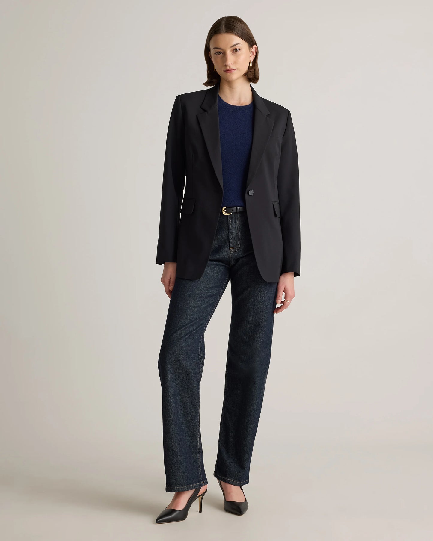 Italian Wool Long Blazer - XS / Sahara Camel