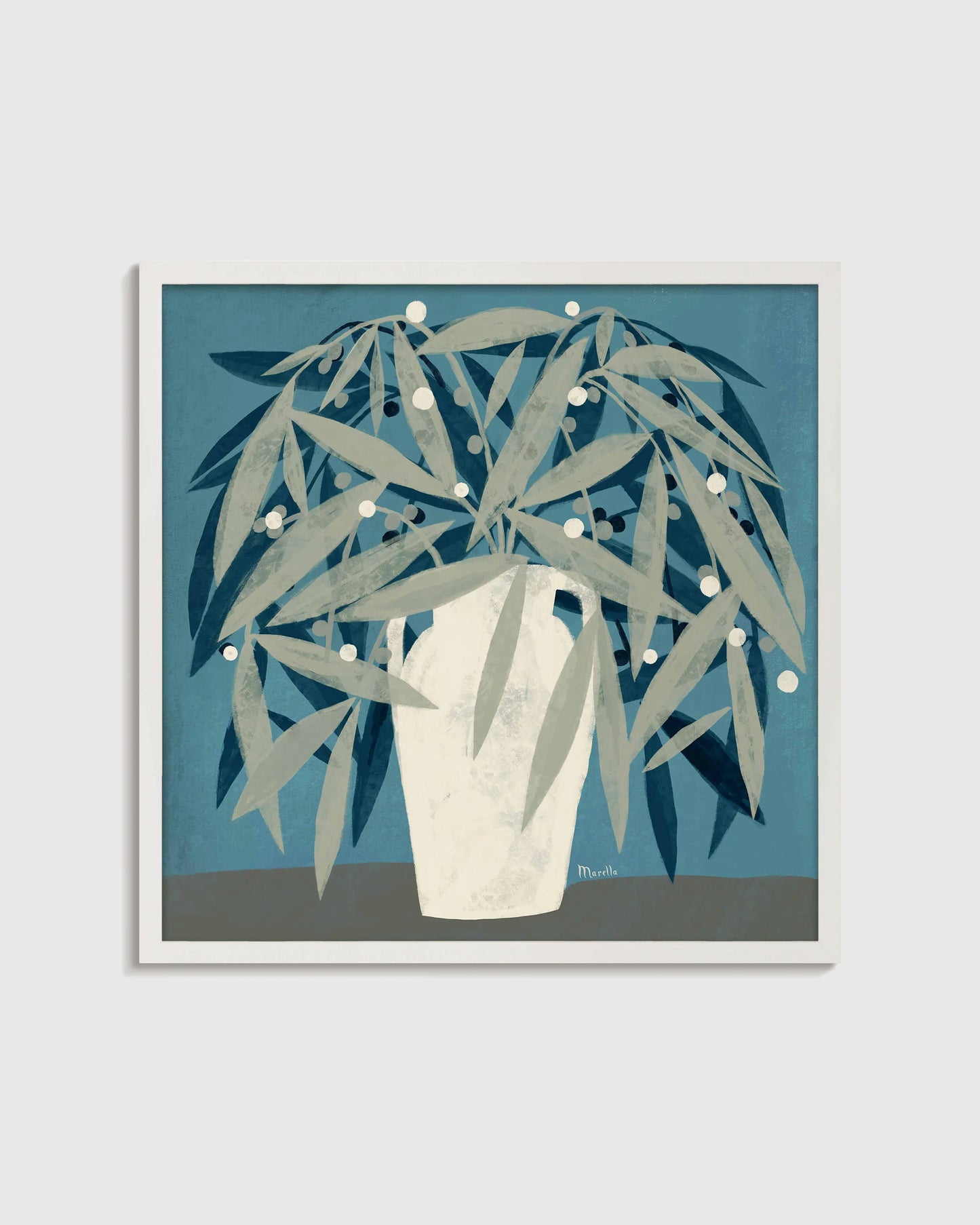 Blue Plant by Marco Marella - 21.25"x21.25" / Black