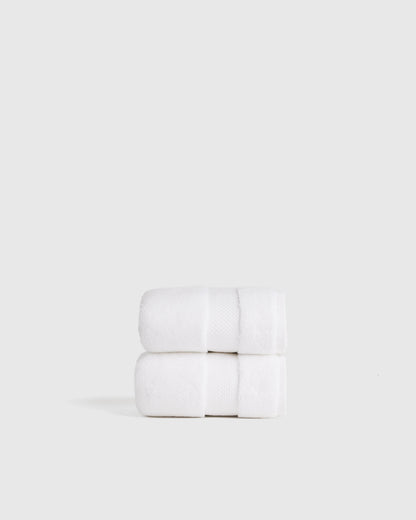 Turkish Ultra Plush Hand Towel (Set of 2) - One Size / White