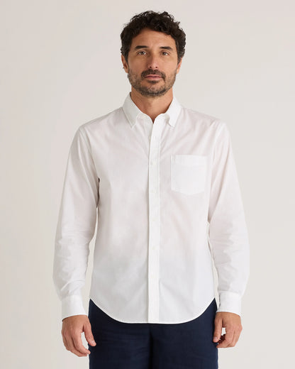 Organic Cotton Stretch Poplin Shirt - S / Grey Gingham