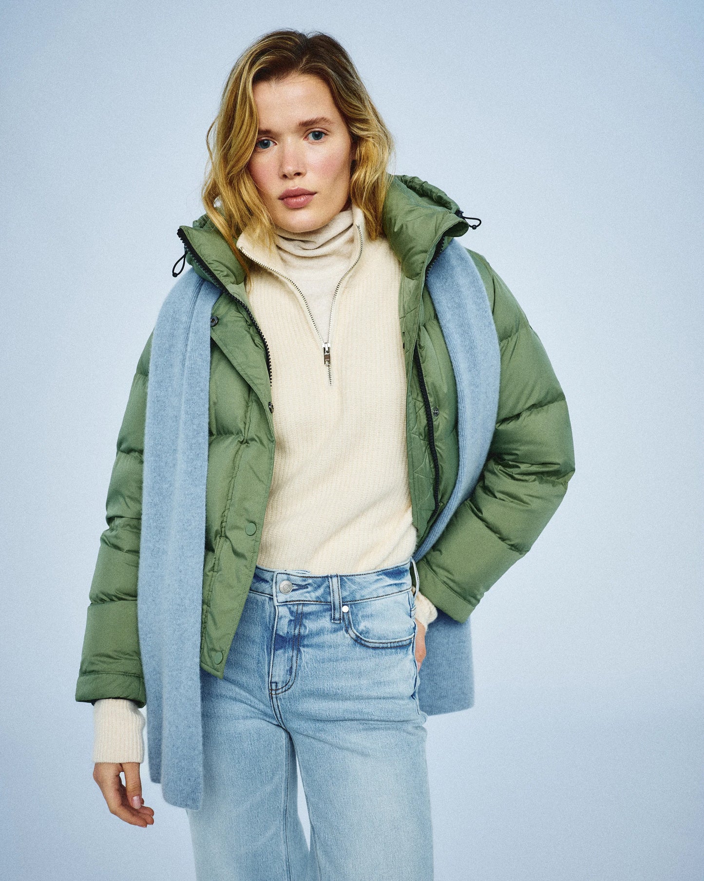 Responsible Down Cropped Puffer Jacket - XS / Shiny Black