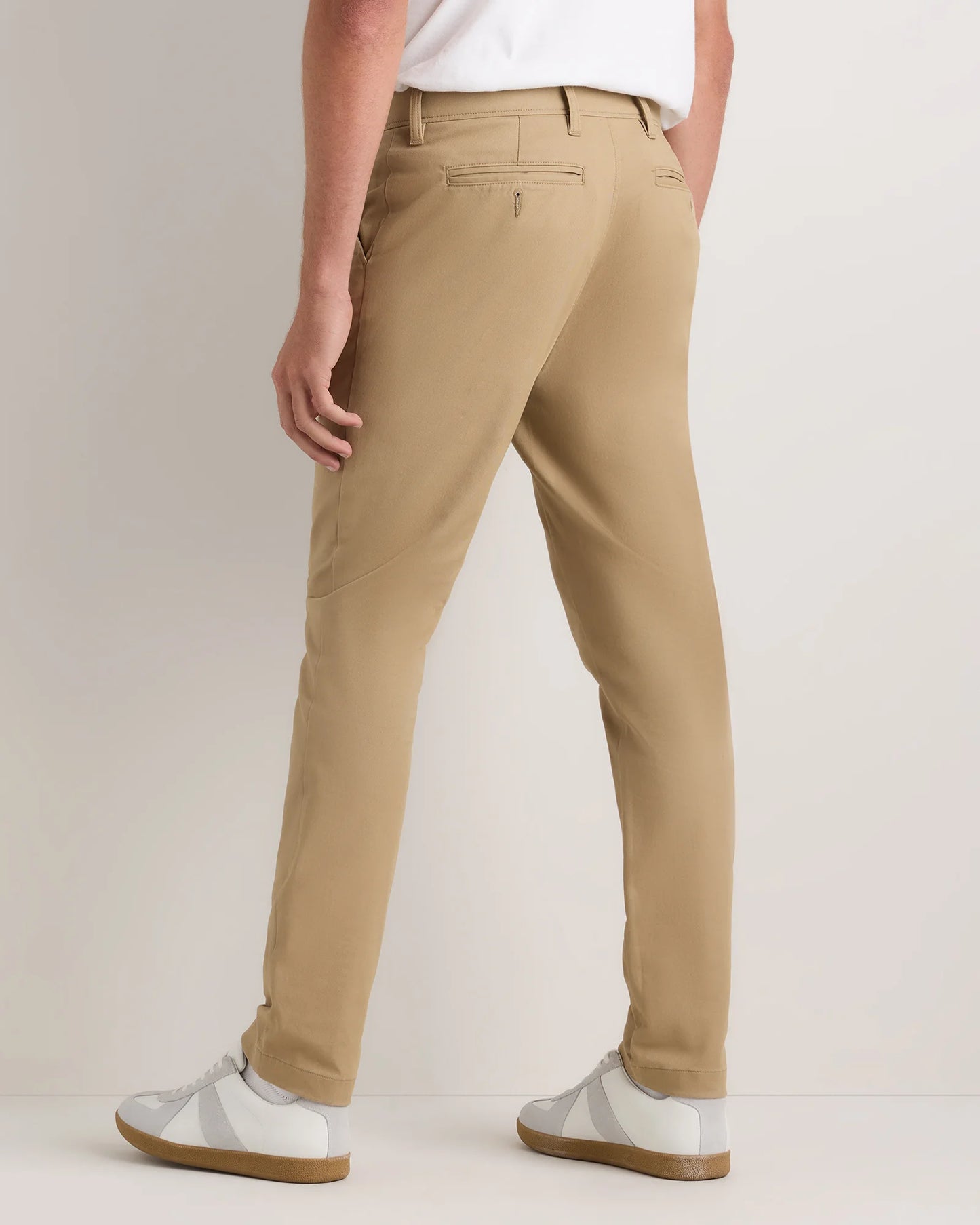 Organic Cotton Stretch Chino Pants - Slim - 30X30 / Stone
