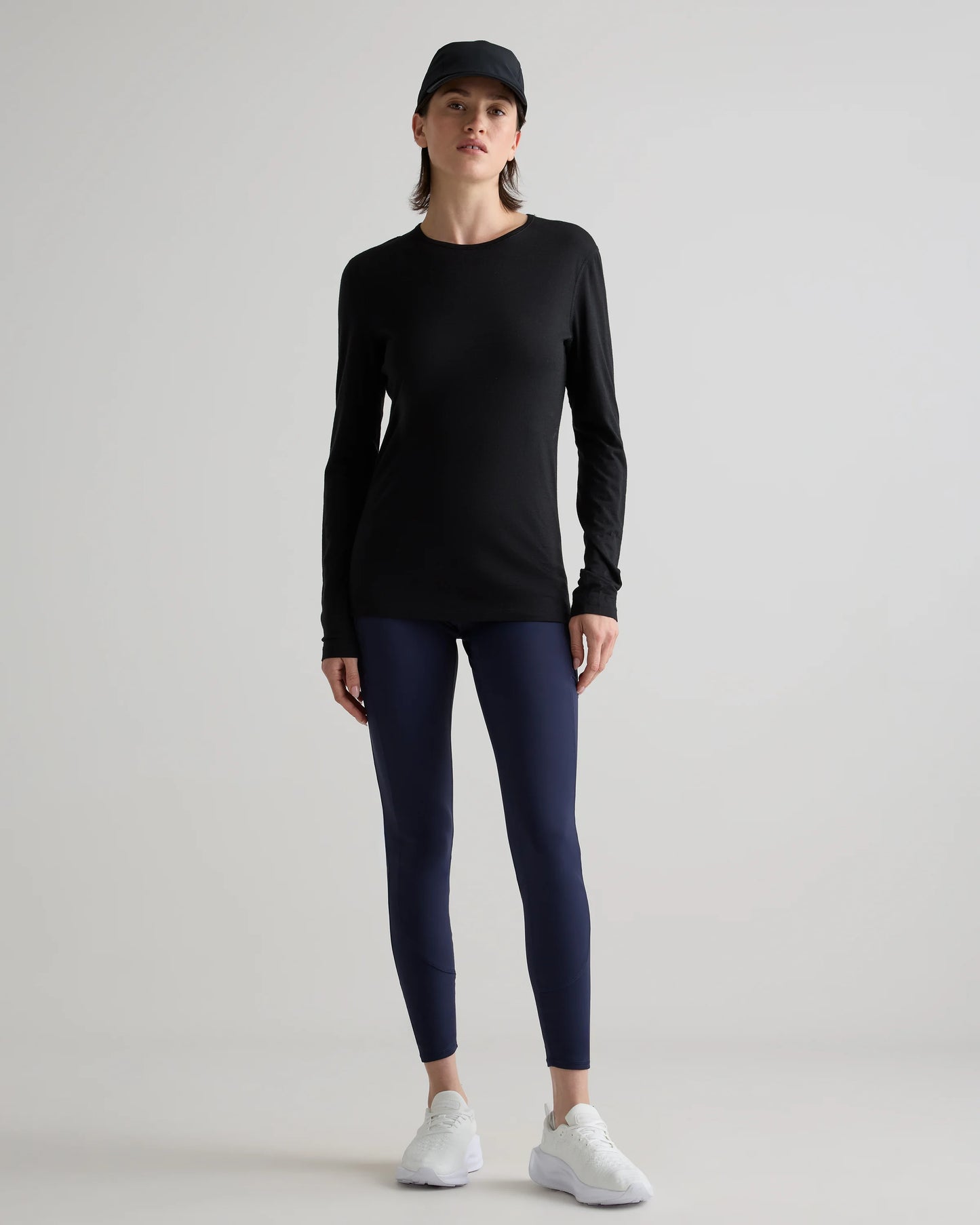 100% Merino Wool All-Season Long Sleeve Base Layer - XS / Black