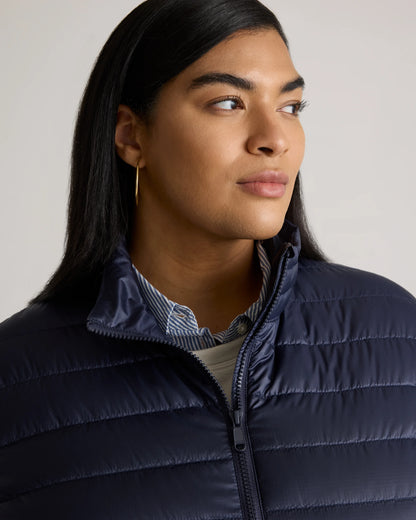 Lightweight Down Packable Puffer Jacket - 1X / Black