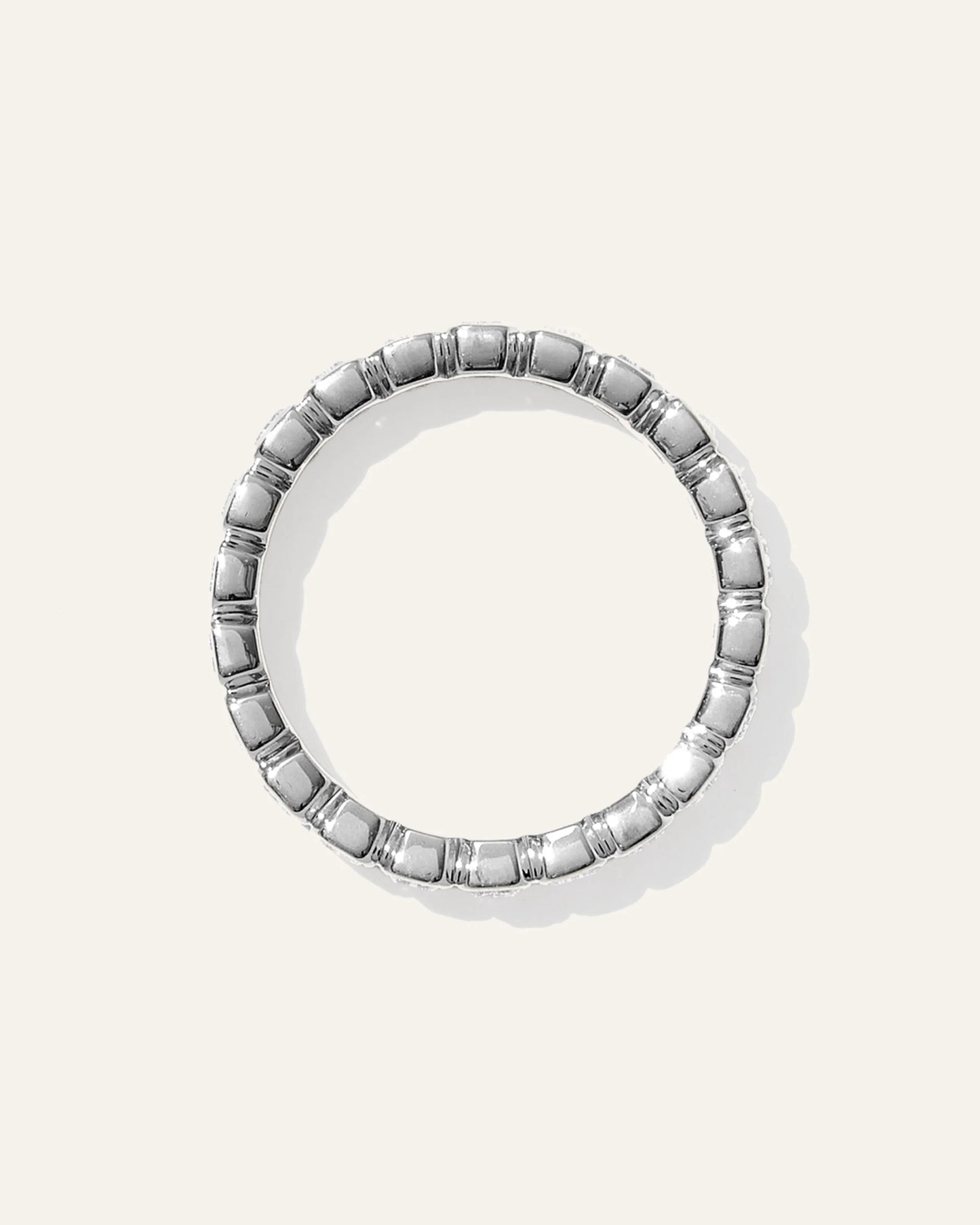 Lab Grown Diamond Emerald North-South Bezel Eternity Band - 4 / Yellow Gold
