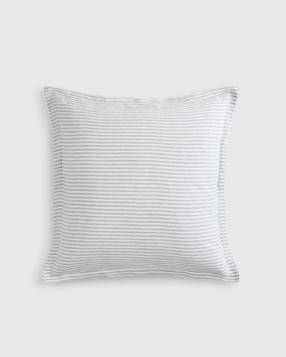 European Linen Stripe Euro Sham - Euro / Natural/White Stripe