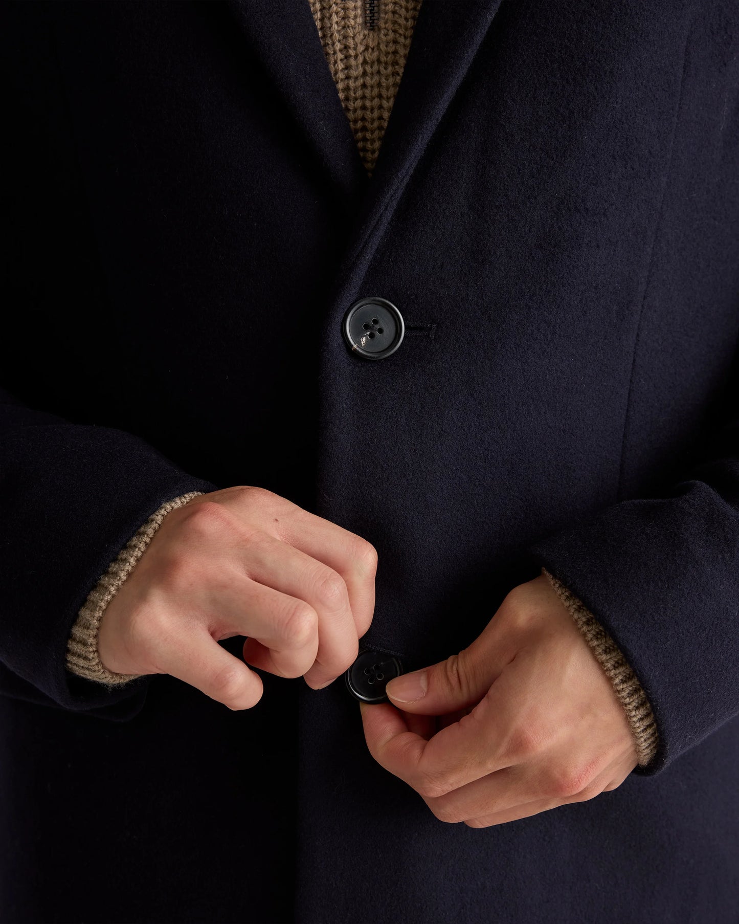 Italian Wool Overcoat - S / Heather Charcoal