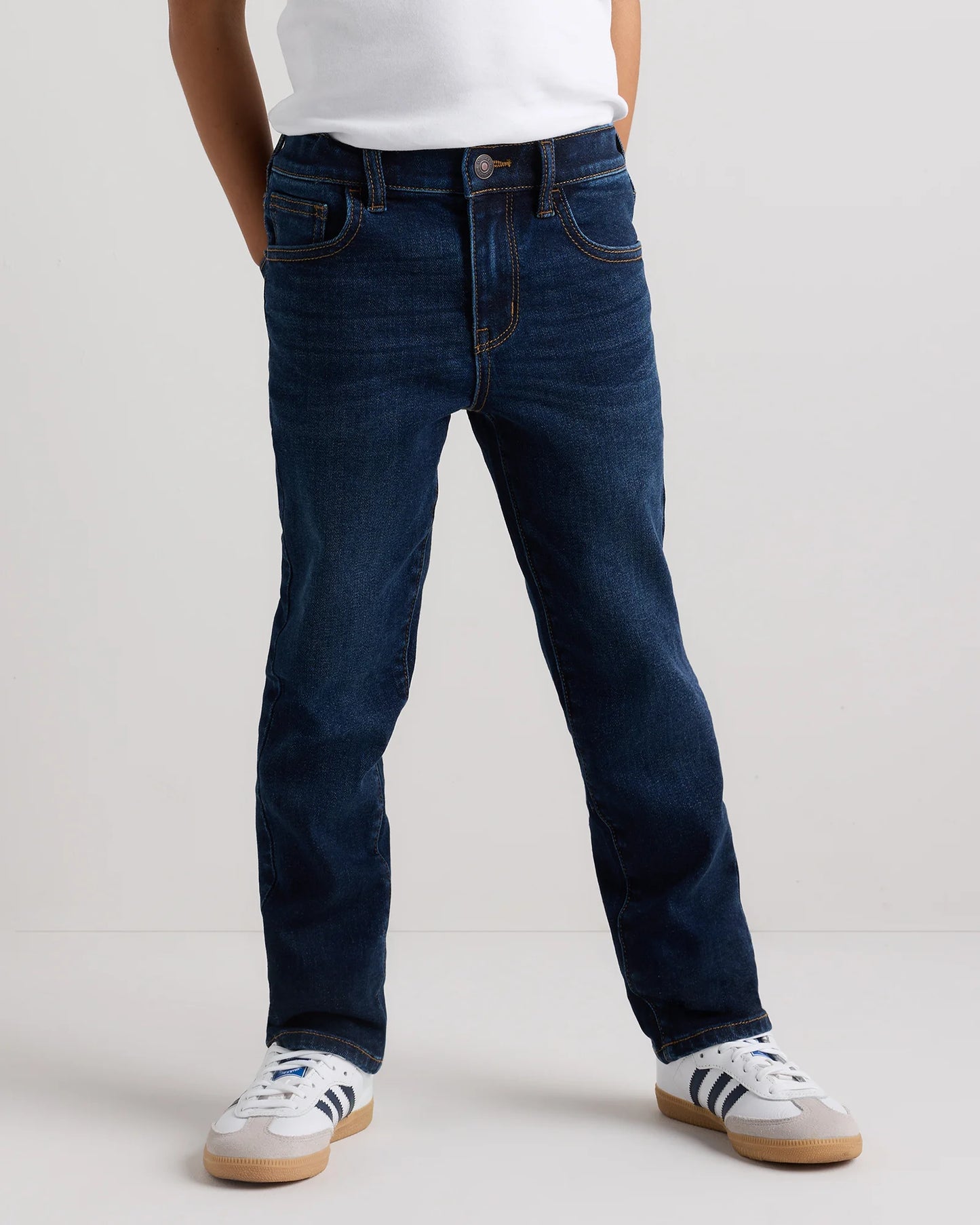 Boys Stretch Slim Jeans - 6 / Dark Wash