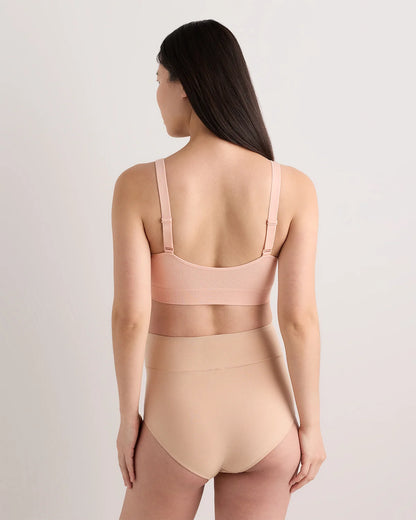 Seamless Crossover Nursing & Lounge Bra (2-pack) - XS / Peach Pink