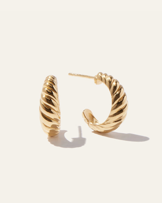 Croissant Hoops - One Size / Gold Vermeil