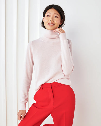 Mongolian Cashmere Turtleneck Sweater - XS / Heather Grey