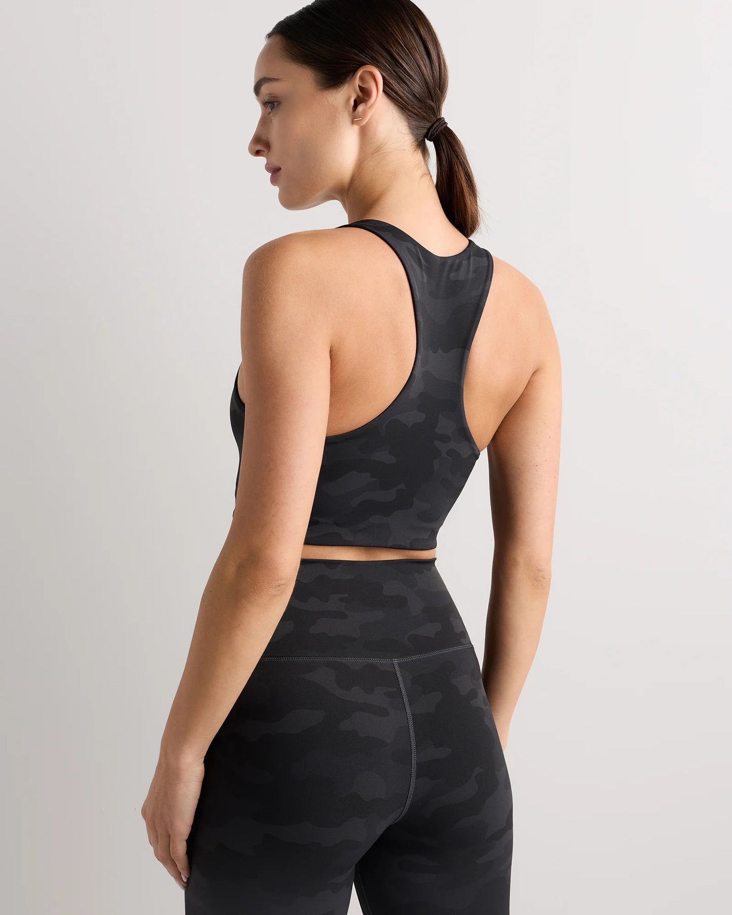 Ultra-Form Scoop Neck Longline Bra - XS / Black Camo