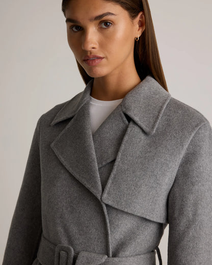 Double-Faced Merino Wool Trench Coat - XS / Caramel
