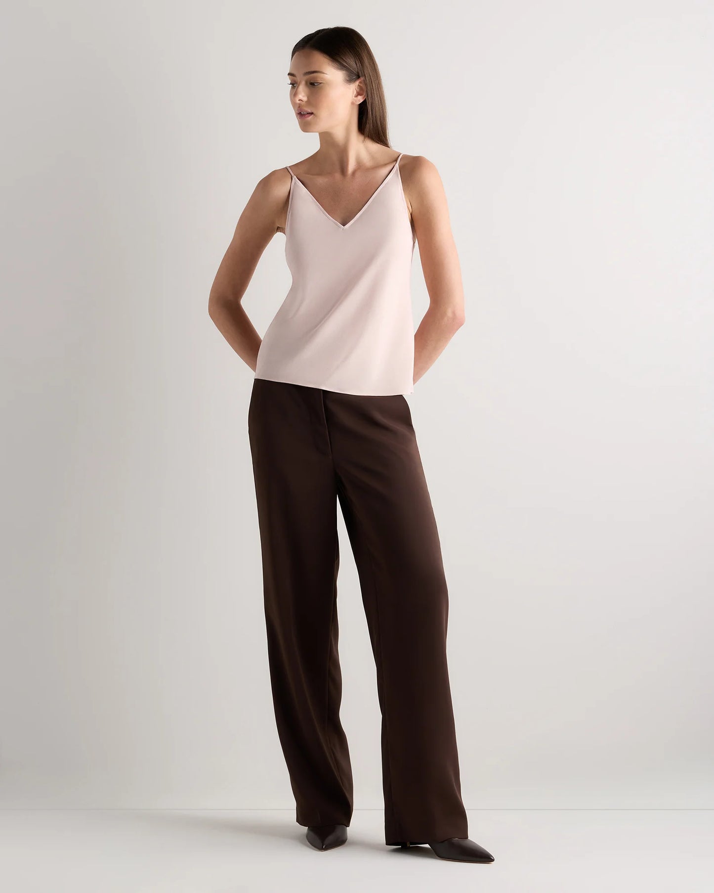 Matte V-Neck Cami - XS / Porcelain Ivory