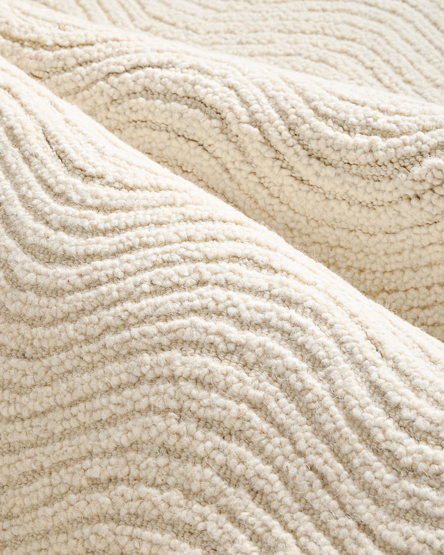 Arches Hand-Tufted Wool Rug - 3'6" x 5'6" / Ivory