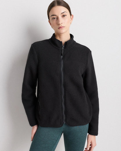 Sherpa Full-Zip Jacket - XS / Deep Navy/Spa Blue