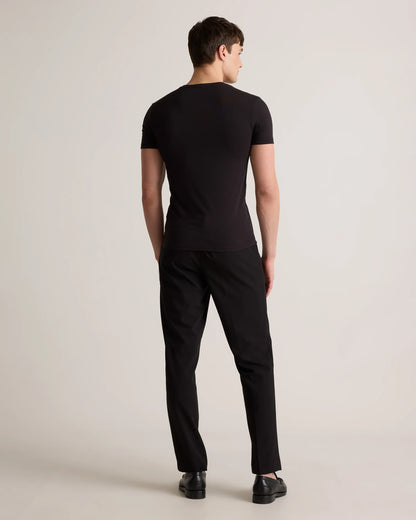 Soft Stretch Crewneck Undershirt (3-Pack) - S / Bold Black