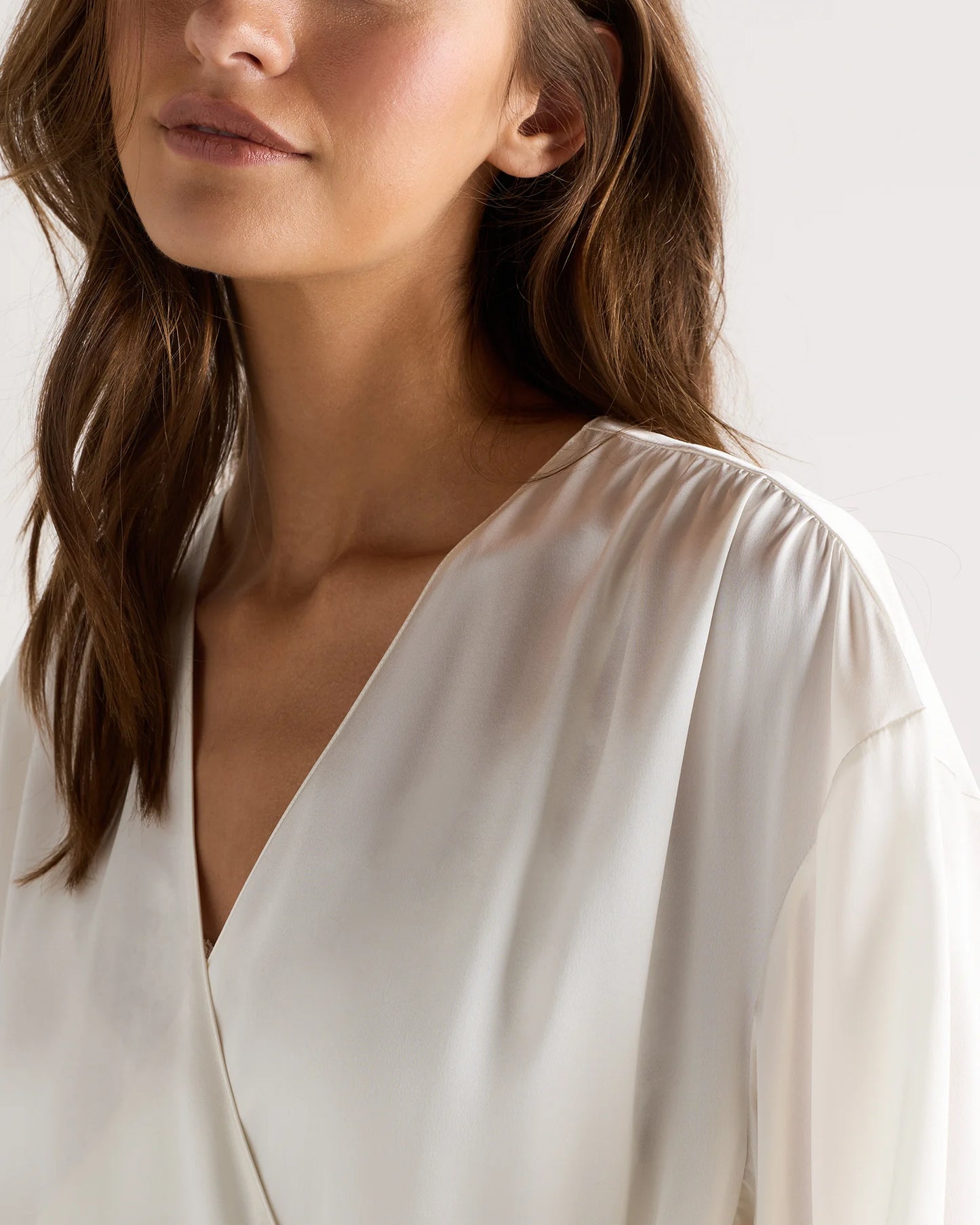 100% Washable Silk Satin Lace Trim Robe - XS / Black