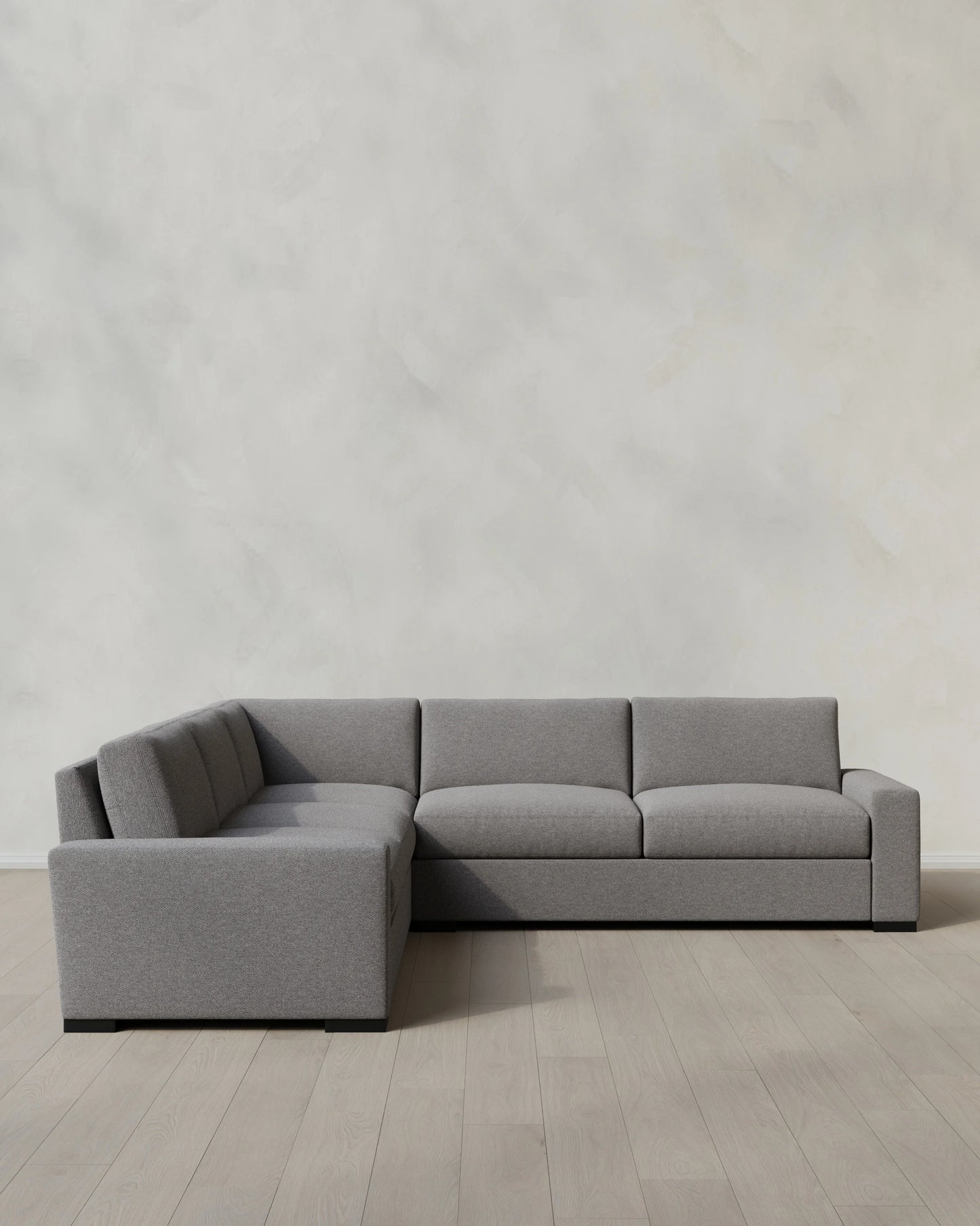 Stillman L Sectional in Performance Basketweave - 116x116 / Flax