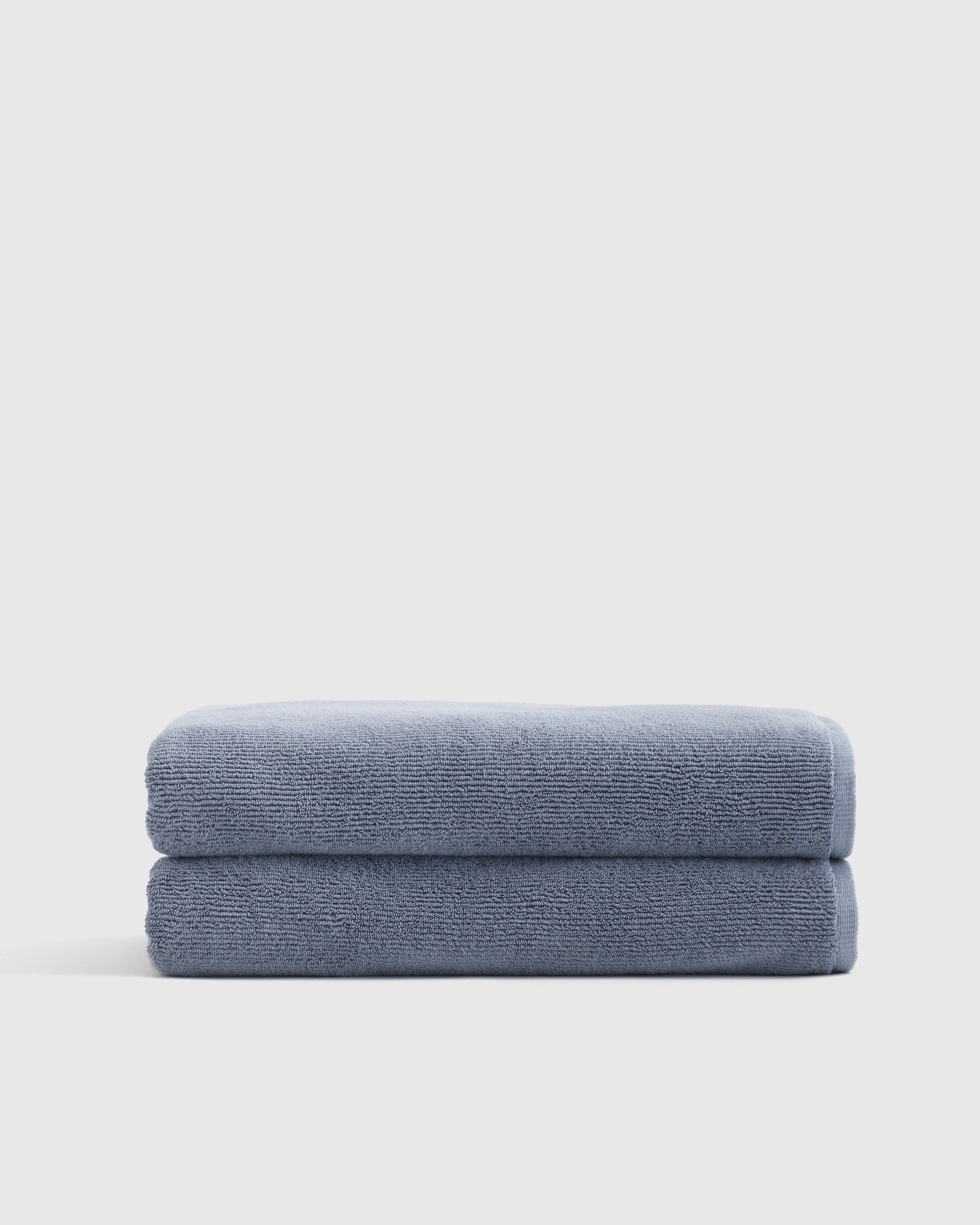 Turkish Ribbed Quick Dry Bath Sheet (Set of 2) - One Size / Mineral